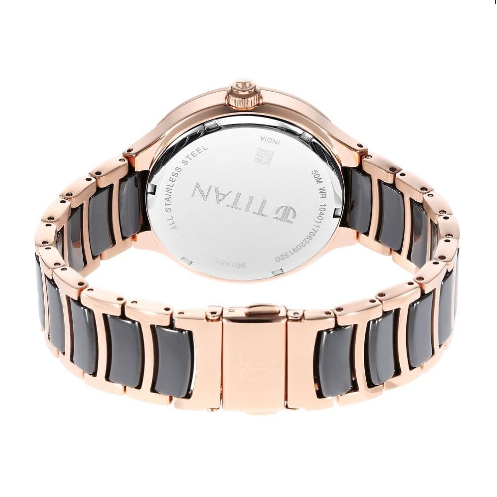Titan Ceramic Fusion Rose Gold Men's Watch 90148KD03