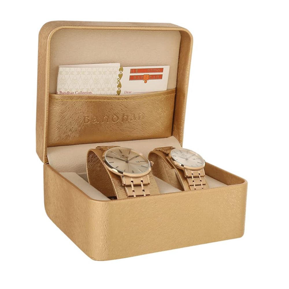 Titan Modern Bandhan Cream Dial Unisex Watch 9400294202WM01