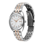 Titan Work Essentials Silver & Rose Gold Women's Watch 95377KM01