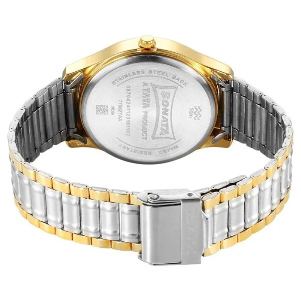 Sonata Traditional Essentials Silver Dial Men's Watch 77082BM01