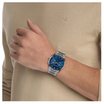 Calvin Klein Distinguish Blue Dial Men's Analog Stainless Steel Watch 25200443