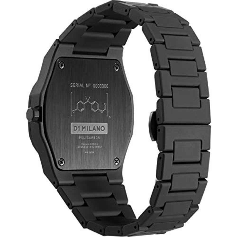 D1 Milano Polycarbon Black Dial Unisex Watch PCBJ12