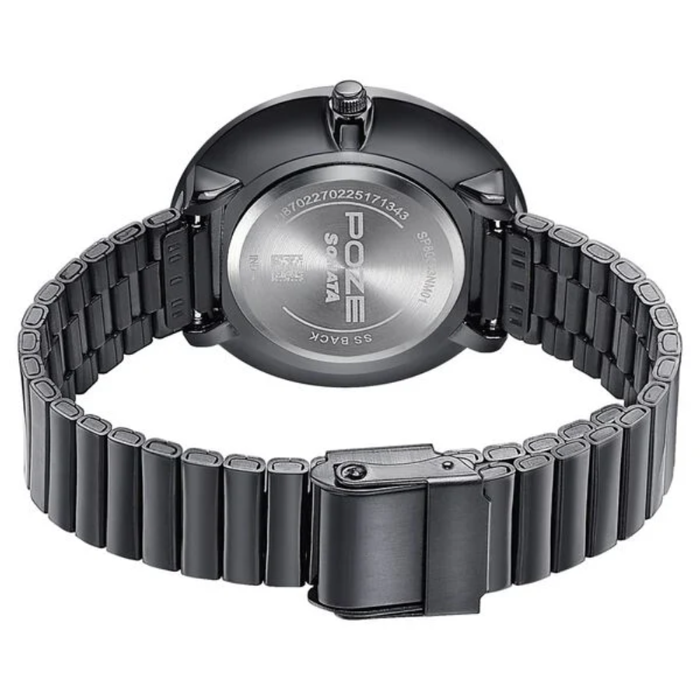 Sonata Poze Black Dial Women's Watch SP80093NM01