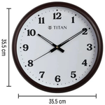 Titan Analog White Dial Wall Clock W0112PA01