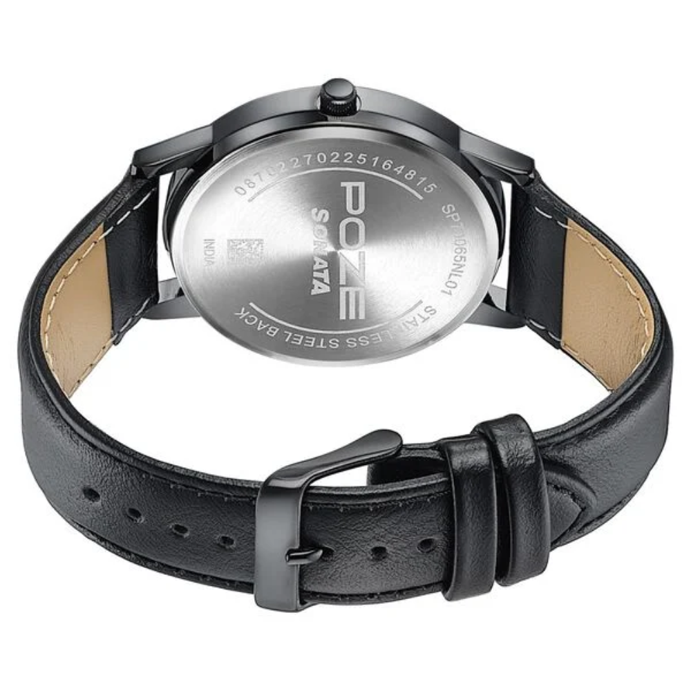 Sonata Poze Black Dial Men's Watch SP70065NL01