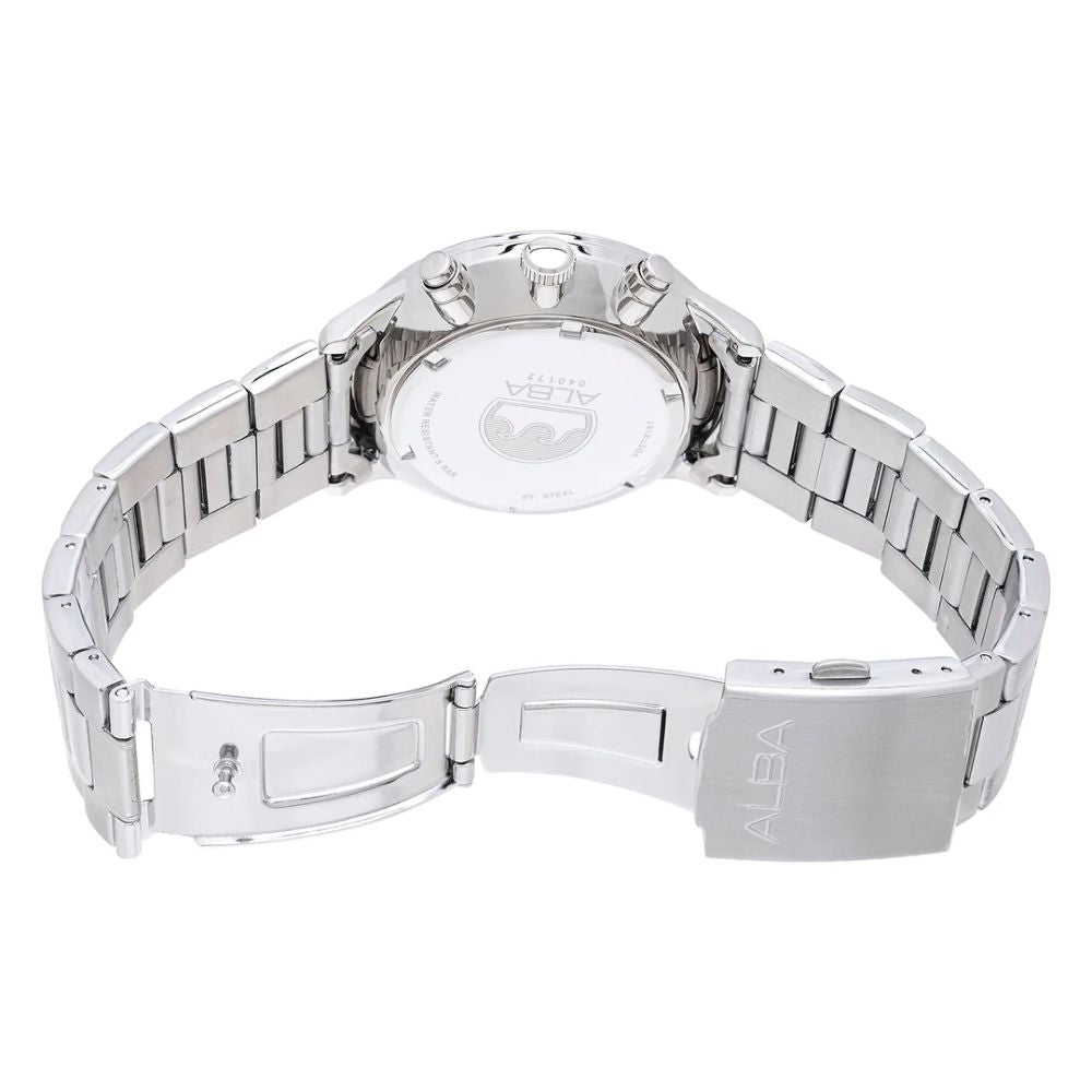 ALBA Chronograph Silver White Dial Men's Watch AM3767X1
