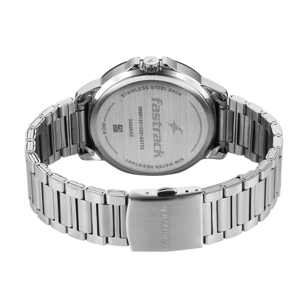 Fastrack Street Opulence Silver Men's Watch 3303KM05
