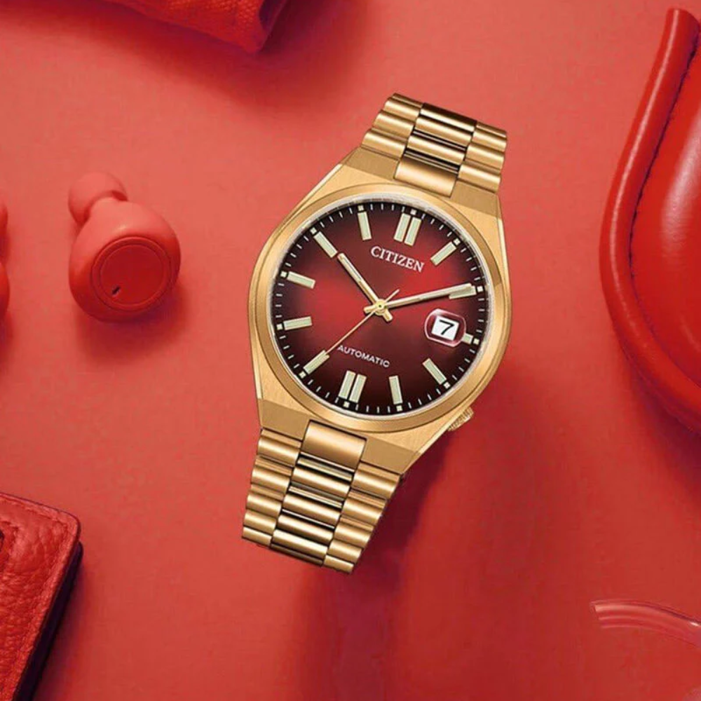Citizen Tsuyosa Men's Red Dial Automatic Stainless Steel Watch NJ0153-82X