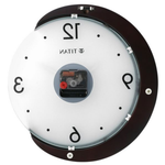 Titan Wooden Half Moon White Dial Wall Clock NSW0033WA01