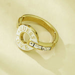 GUESS Love Gold-Plated Women's Ring UBR04079YGWH58