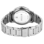 Titan Purple Sports Fashion Blue Dial Brown Stainless Steel Strap Women's Quartz Analog with Date Watch 2768km01