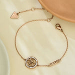 GUESS Steel Rose Gold-plated Bracelet Women's Jewellery UBB02137RGL
