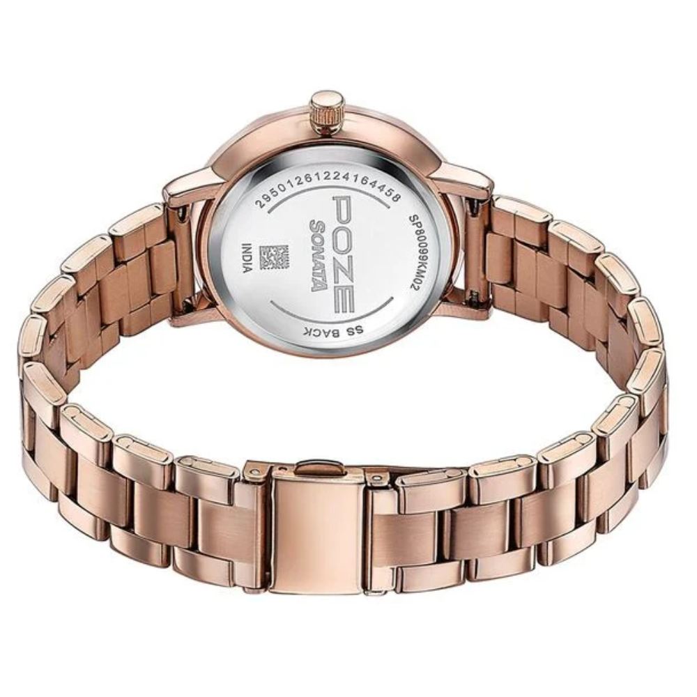 Sonata Poze Pink Dial Women's Watch SP80099KM02