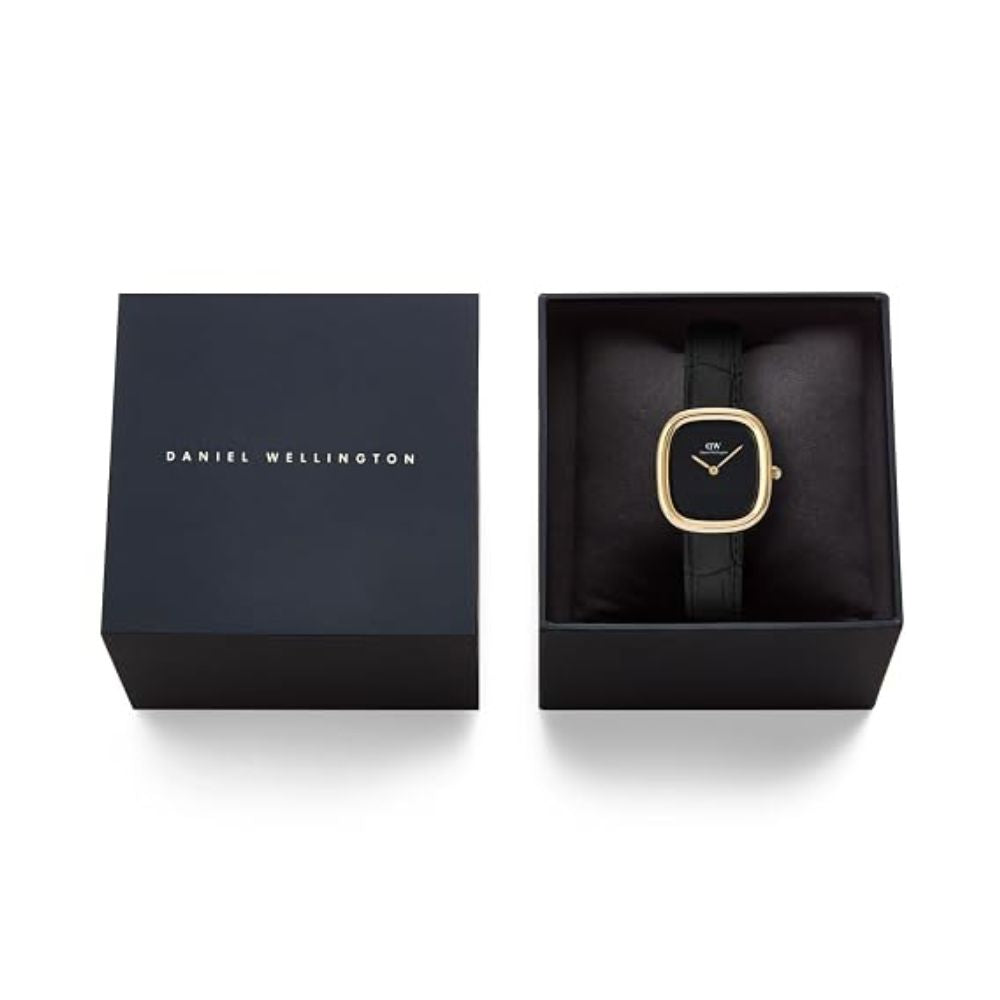 Daniel Wellington Black Square Dial Analogue Black Women’s Watch DW00100880K