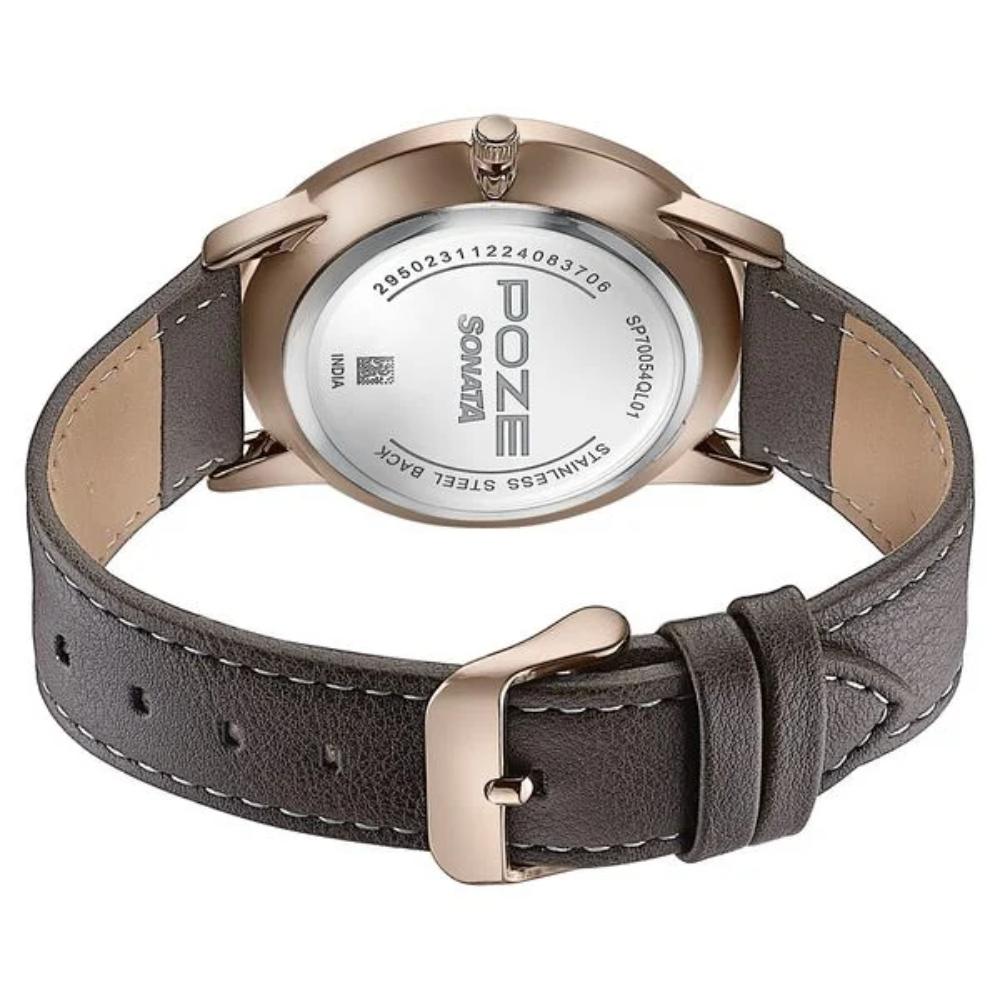 Sonata Poze White Dial Men's Watch SP70054QL01