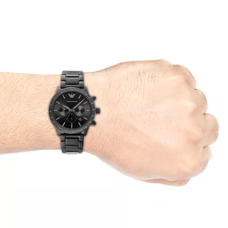 Emporio Armani Mario Men's Quartz Black Dial Chronograph Watch AR11242