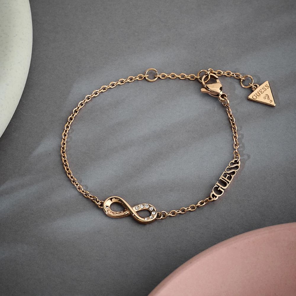 GUESS Steel Gold-plated Bracelet Women's UBB03270RGS