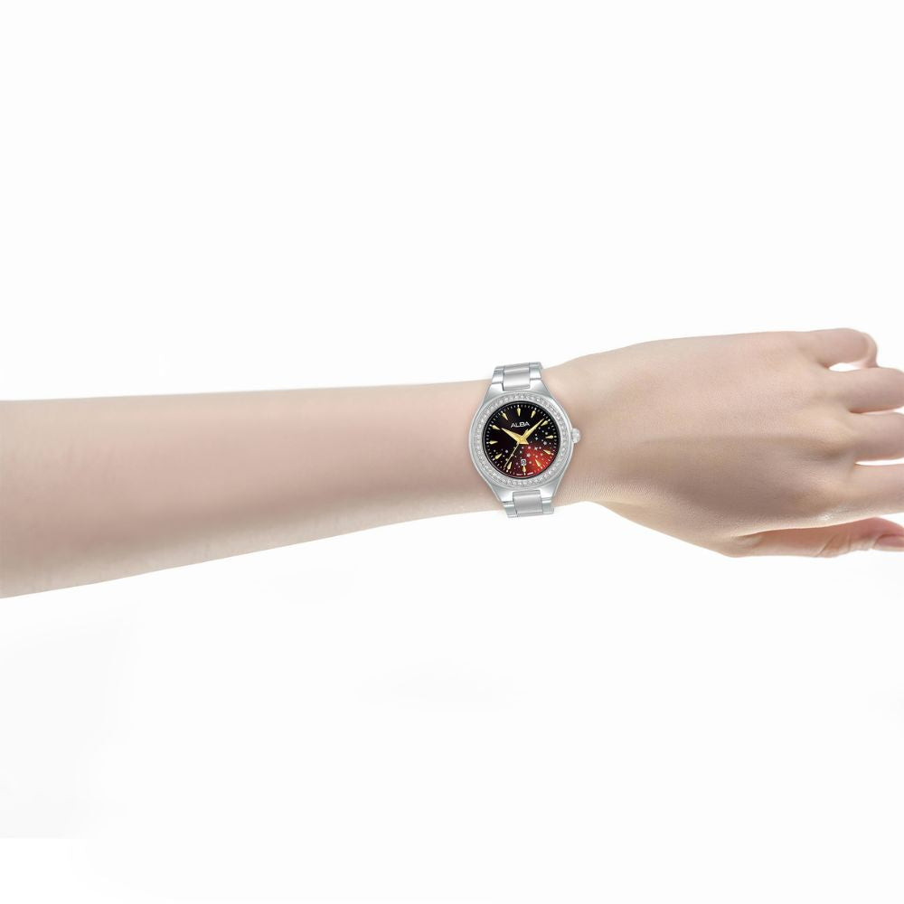 Alba Red Dial Women's Watch AH7EU3X1