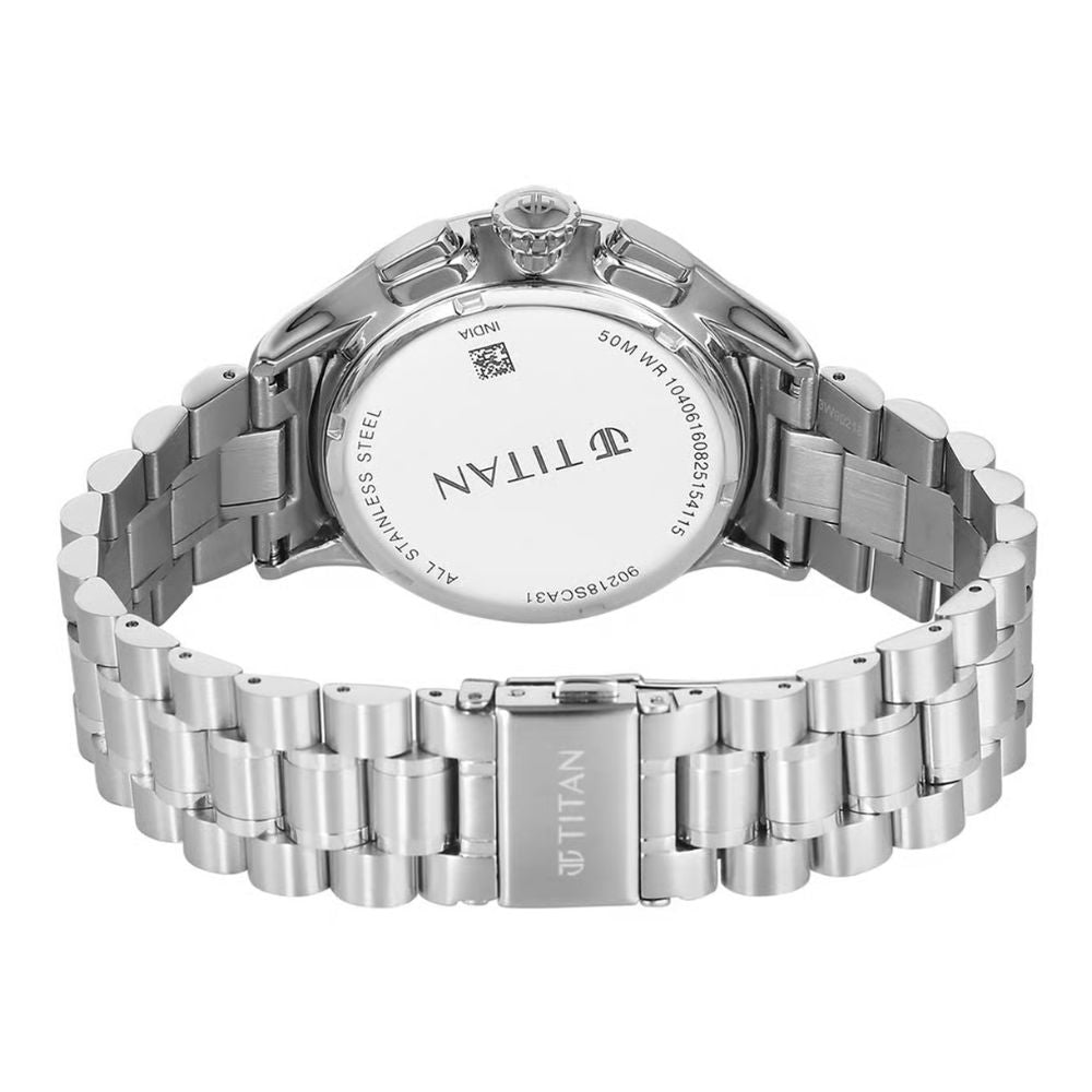 Titan Classique Black Dial Men's Watch 90218SM01