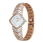 Titan Raga Chic Glam Natural White M.O.P + MOP Minute Ring Dial Rose Gold Women's Watch 95393WM03