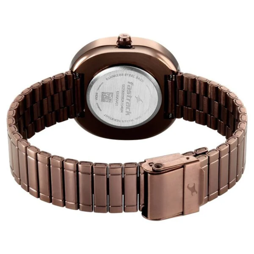Fastrack 9 to Fine Brown Dial Women's Watch 6330KM01