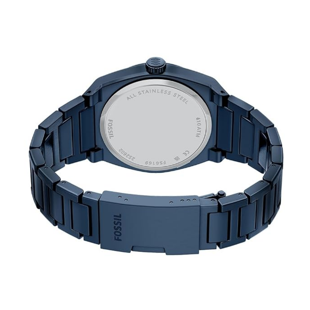 Fossil Everett Blue Dial Men Analog Stainless Steel Watch FS6169