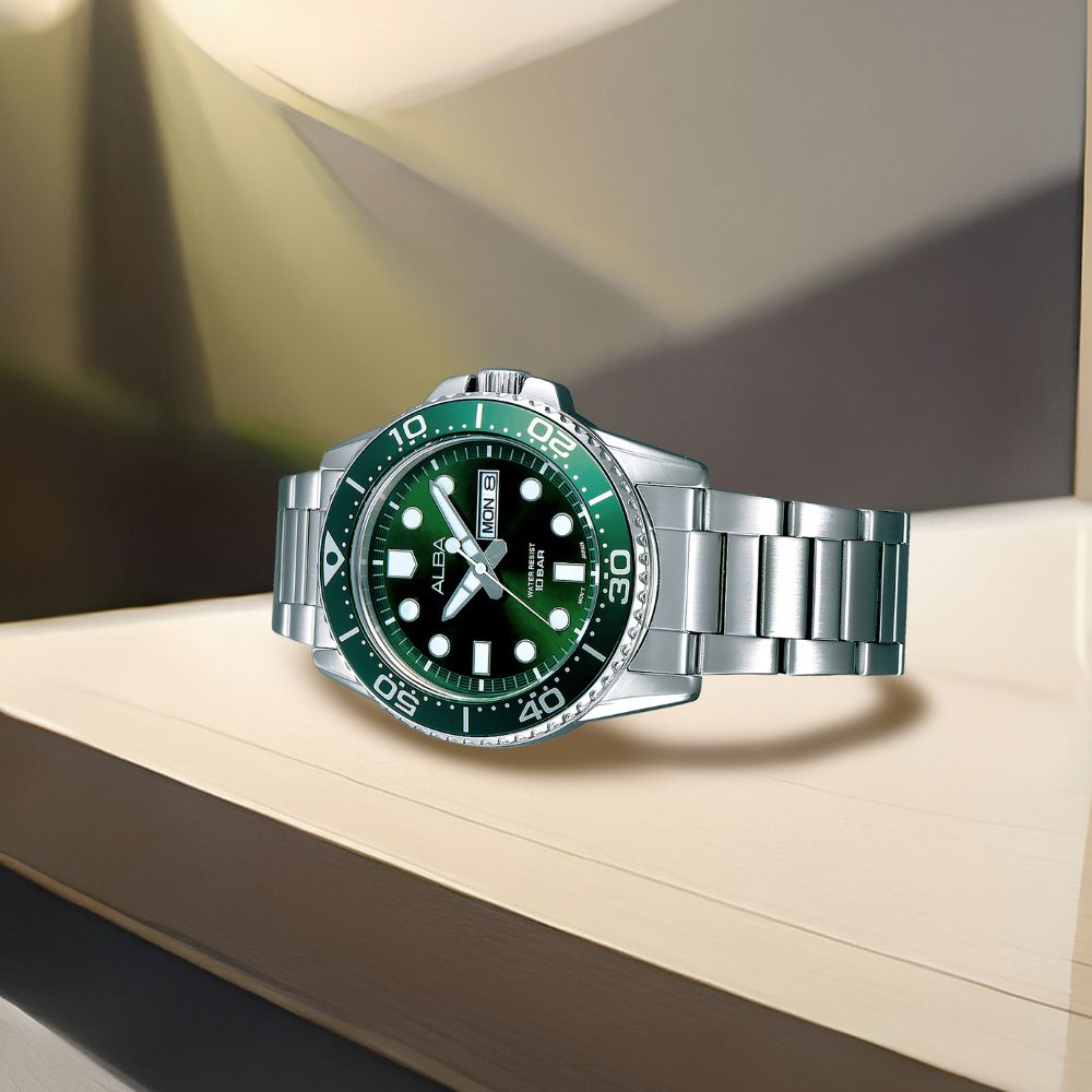 Alba Active Green Dial  Men's Watch AV3595X1