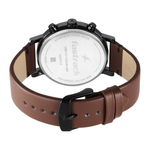 Fastrack Tick Tock Black Dial Brown Men's Watch NT3287NL01