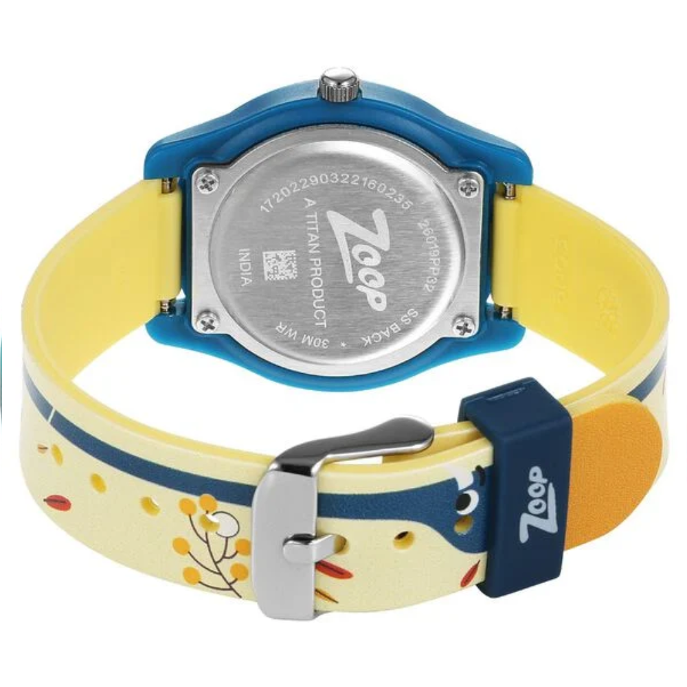 Zoop Yellow Dial Yellow Strap Kids Analog Watch NR26019PP32W