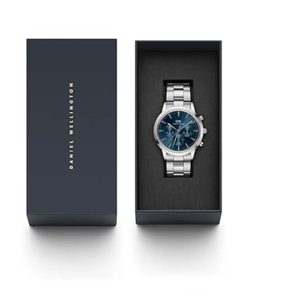 Daniel Wellington Iconic Analog Blue & Silver Men’s Watch DW00100644K