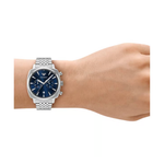 Emporio Armani Carlo Blue Dial Men's Analog Stainless Steel Watch AR11688