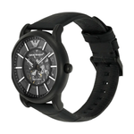 Emporio Armani Luigi Men's Automatic Black Dial Analog Leather Watch AR60008
