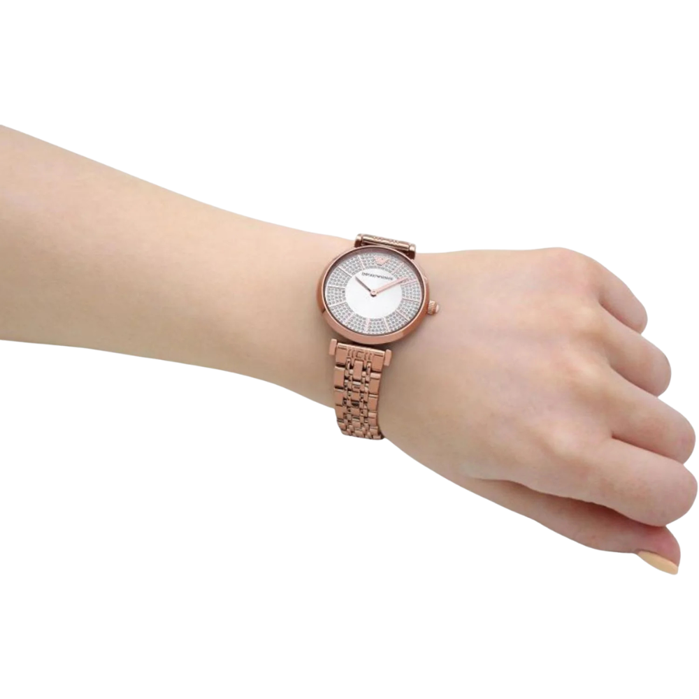 Emporio Armani Gianni T-Bar Silver Dial Women's Watch AR11446