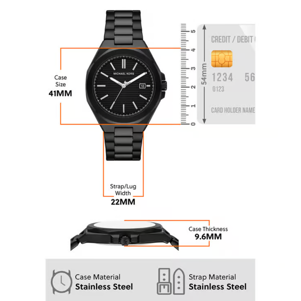Michael Kors Callum Black Men's Watch Dial MKO1180