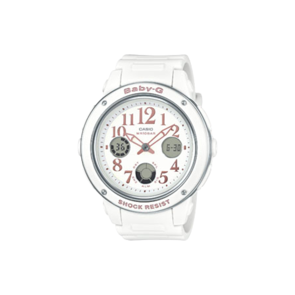 Casio White Resin Strap Women's Watch BGA-150-7B, BGA-150-7B2, BGA-150EF-7B | 10408303