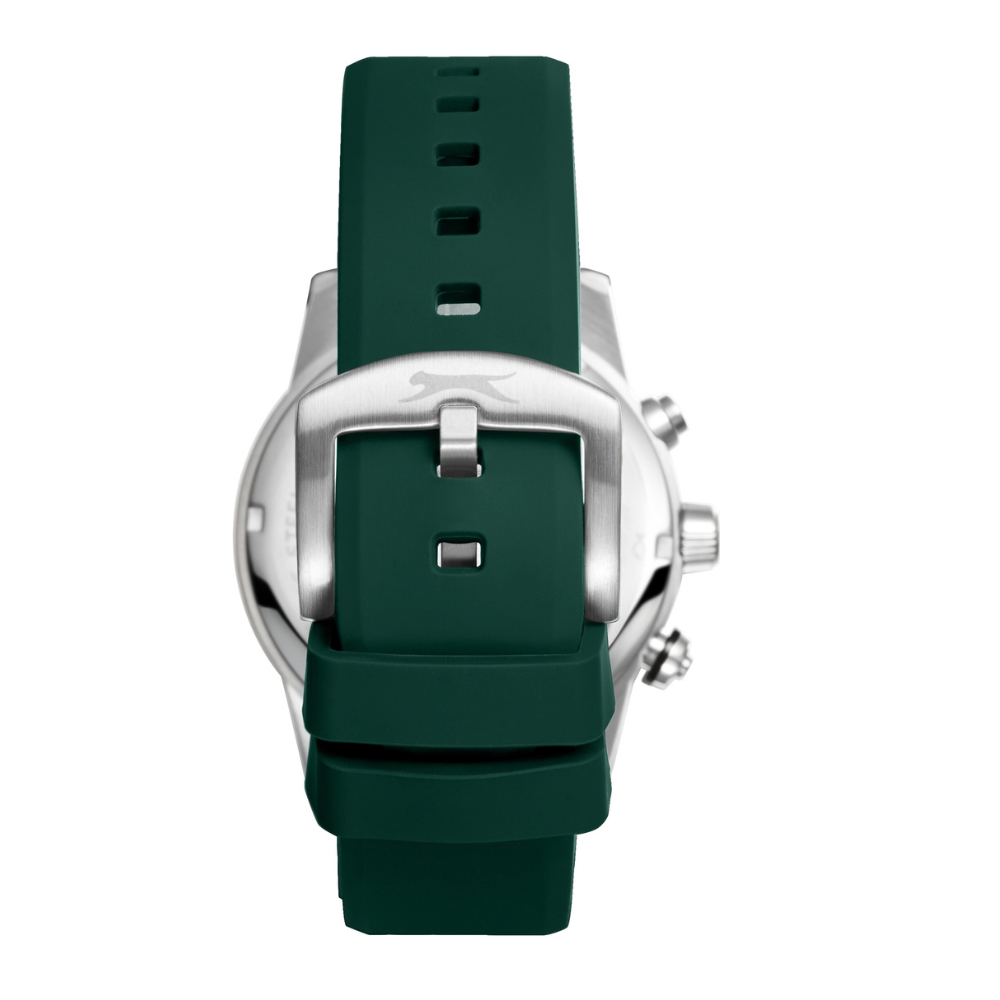 Slazenger Multifunction Green Dial Men's Watch Silicone Strap SL.09.2535.2.08