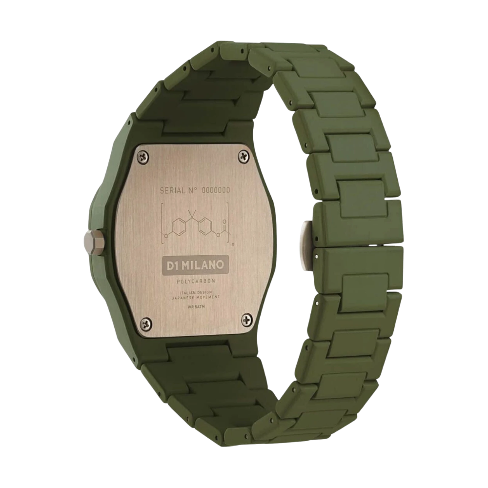 D1 Milano Polycarbon Green Dial Unisex Watch PCBJ22