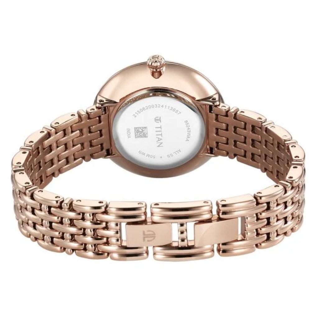 Titan Aura Rose Gold Women's Watch 95243WM01