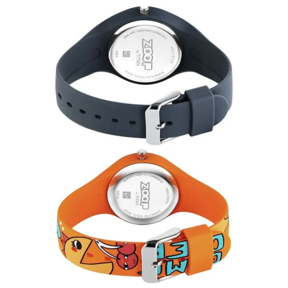 Titan Zoop Kids Watch White Dial Grey and Multicoloured Strap 2603116041PP01W