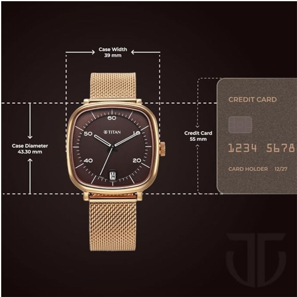 Titan Neo Curve Brown Dial Men's Watch 1885WM01