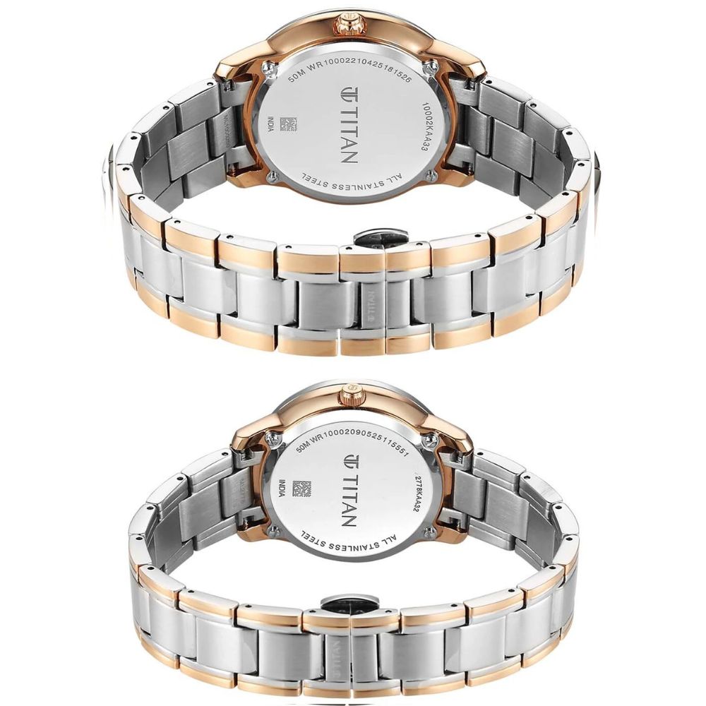 Titan Royal Bandhan Beige Couple's Watch 100022778KM02