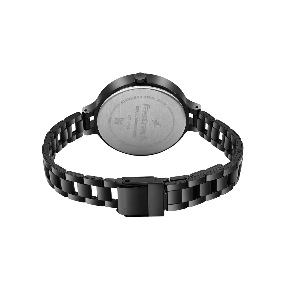 Fastrack Stunners Black Watch for Girls 6265NM02