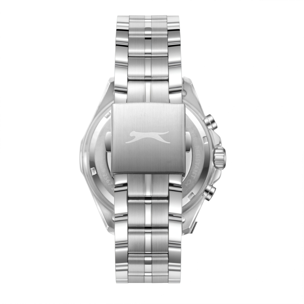 Slazenger Round Navy Dial Silver Metal Strap Multifunction Watch SL.09.2567.2.03