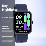 Fastrack Reflex Hello Dark Blue Unisex Rectangular Watch 38079PP02