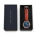 Daniel Wellington Classic Extension Analogue Blue & Brown Men's Watch DW00100830K