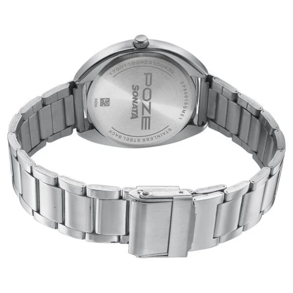 Sonata Poze Silver Dial Women's Watch SP80016SM01