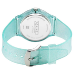 Zoop Glitter Grey Dial Green Strap Girls Kids Watch 26030PP02W