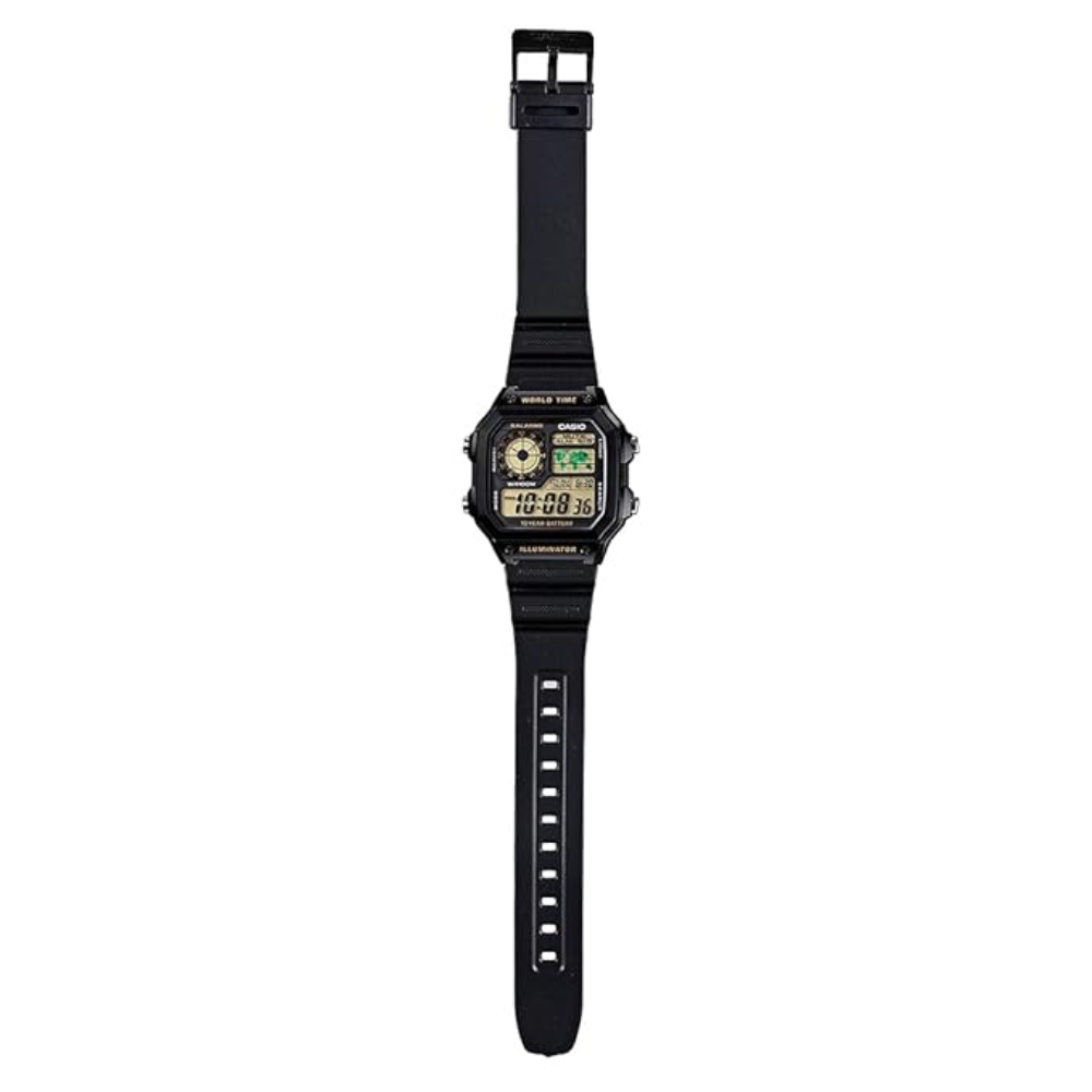 Casio Youth Series Black Dial Men Watch D098 AE-1200WH-1BVDF