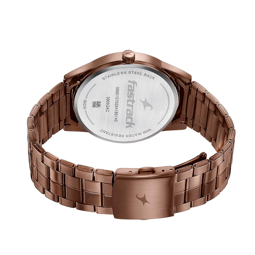 Fastrack Stunners Brown Guys Watch 3305QM01