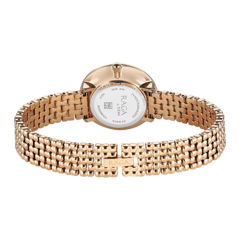 Titan Raga Showstopper Rose Gold Women's Watch 95350WM01